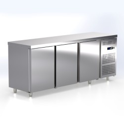 Πάγκος Συντήρησης TR-208-3R Bakerline 208x80x87cm Inox 620lt 772W ARTSTEEL
