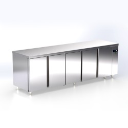 Πάγκος Συντήρησης TR-237-5 Gastroline 254x70x87cm Inox 600lt Χωρίς Μηχανή ARTSTEEL