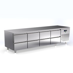 Πάγκος Συντήρησης Χαμηλός TR-237-LR 235x70x68cm Inox 240lt 772W με Συρτάρια ARTSTEEL