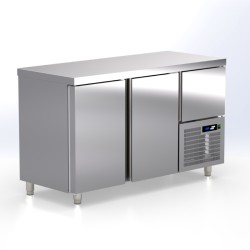 Πάγκος Συντήρησης TS-147-DR Gastroline 141x70x87cm Inox 280lt 435W με Συρταρωτή Μηχανή ARTSTEEL