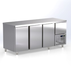 Πάγκος Συντήρησης TS-187-DR Gastroline 188x70x87cm Inox 400lt 772W με Συρταρωτή Μηχανή ARTSTEEL