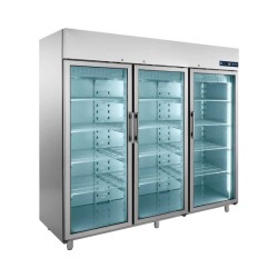 Θάλαμος Βιτρίνα Κατάψυξη UBF-205 205x82x207cm 1681lt 220/240V 1250W Inox με 3 Πόρτες Τζαμιού BAMBAS