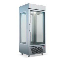 Θάλαμος Βιτρίνα Συντήρηση UBK-90 90x80x220cm 924lt 220/240V 700W 4 Όψεων Inox με 1 Πόρτα & Μηχανή Κάτω BAMBAS