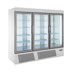 Θάλαμος Βιτρίνα Κατάψυξη UPF-205 205x72x200cm 1671lt 220/240V 1250W με 3 Πόρτες Τζαμιού σε Λευκό Χρώμα & Μηχανή Κάτω BAMBAS