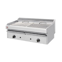Σχαριέρα V-20 100x51x43cm 18kW Αερίου Νερού 2 Ζωνών με 2 Σχάρες Επιτραπέζια NORTH