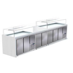 Βιτρίνα Συντήρησης VK-108-T Series 85 108x90x120cm Inox 450W με Ψυχόμενη Αποθήκη ARTSTEEL