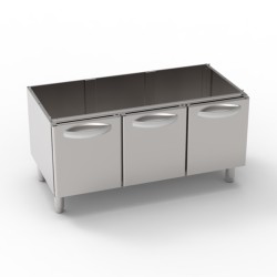 Ουδέτερο Στοιχείο VNP12L7 Tecno74 120x57,5x57cm Ανοιχτό σε Κλειστό Ντουλάπι με 3 Πόρτες TECNOINOX