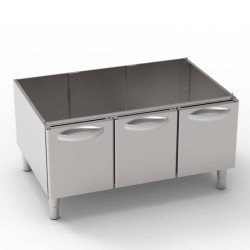 Ουδέτερο Στοιχείο VNP12L9 Tecno90 120x76,5x57cm Ανοιχτό με Κλειστό Ντουλάπι TECNOINOX