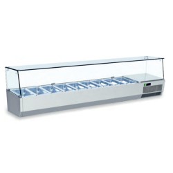 Βιτρίνα Συντήρησης VR-120-5R 120x35x50cm Inox GN 1/4 130W Επιτραπέζια ARTSTEEL