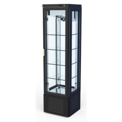 Βιτρίνα Κρασιών WD-087-B 80x70x210cm 1/2HP με 1 Πόρτα για 60 Μπουκάλια σε Μαύρο Χρώμα ARTSTEEL