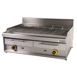 Σχαριέρα WEG2 Σειρά 65 87x65x32cm 12kW 230V Ηλεκτρική Νερού 2 Ζωνών με Λιποσυλλέκτη Επιτραπέζια SERGAS