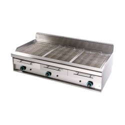 Σχαριέρα WG3S9 Σειρά 90 127x90x32cm 45kW Αερίου Νερού 3 Ζωνών με Λιποσυλλέκτη Επιτραπέζια SERGAS