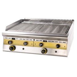 Σχαριέρα WG8S7 Σειρά 75 80x75x38cm 18kW Αερίου Νερού 2 Ζωνών με Λιποσυλλέκτη Επιτραπέζια SERGAS