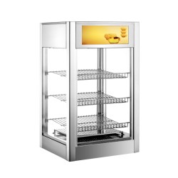 Θερμαινόμενη Βιτρίνα XCR-99L 46.2x43.7x78.6cm 800W 240V Παρουσίασης Επιτραπέζια 3 Επιπέδων Κάθετη με Μετώπη OLYMPIA