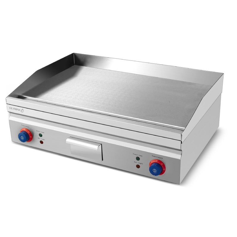 Πλατό ZH-4870C 70x47.5x25cm 4.4kW 220-240V Ηλεκτρικό 2 Ζωνών Λείο Χρωμίου OLYMPIA