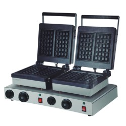 Βαφλιέρα ZH-802 30.5x36x19.5cm 2kW 220-240V Διπλή για Τετράγωνες Βάφλες OLYMPIA