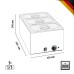 Bain Marie τριπλό για GN 1/3 Bain Marie τριπλό για GN 1/3