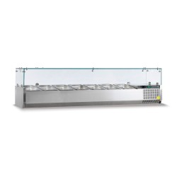 Βιτρίνα Set up μήκους 1500mm για GN 1/4