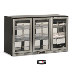 Βιτρίνα συντήρησης Back Bar Inox με ανοιγόμενες πόρτες
