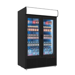 Βιτρίνα συντήρησης διπλή με ανοιγόμενες πόρτες