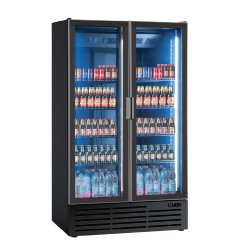 Βιτρίνα συντήρησης διπλή με ανοιγόμενες πόρτες
