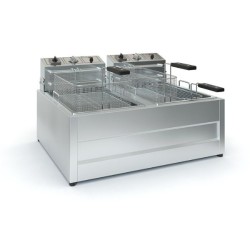 Φριτέζα ΤΧ26 74x64x44cm 16.8kW 380V Ηλεκτρική Διπλή 2x10-13lt Επιτραπέζια TZETHAN