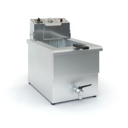 Φριτέζα ΤΧ5 36x56x53cm 5.1kW 380V Ηλεκτρική Μονή 10-12lt με Βρύση Επιτραπέζια TZETHAN