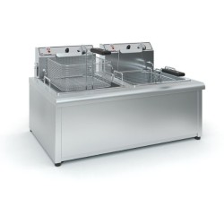 Φριτέζα Φ1000/ΡΕΛΕ 73x57x44cm 8.4kW 230V Ηλεκτρική Διπλή 2x8-10lt Επιτραπέζια TZETHAN