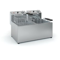 Φριτέζα Φ1003/380 56x43x38cm 9kW 380V3N Ηλεκτρική Διπλή 2x5-7lt Επιτραπέζια TZETHAN