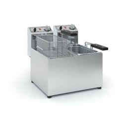 Φριτέζα Φ1004 39x43x38cm 5.4kW 230V Ηλεκτρική Διπλή 2x3-4lt Επιτραπέζια TZETHAN