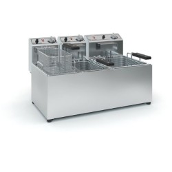 Φριτέζα Φ1005 66x43x38cm 2x2.7kW & 1x3.6kW 230V Ηλεκτρική 4+4+7lt Τριπλή Επιτραπέζια TZETHAN