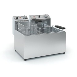 Φριτέζα Φ1007 48x43x38cm 1x2.7kW & 1x3.6kW 230V1N Ηλεκτρική 4+7lt Διπλή Επιτραπέζια TZETHAN